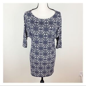 Juicy Couture Print‎ Dolman Sleeve Shift Dress XS